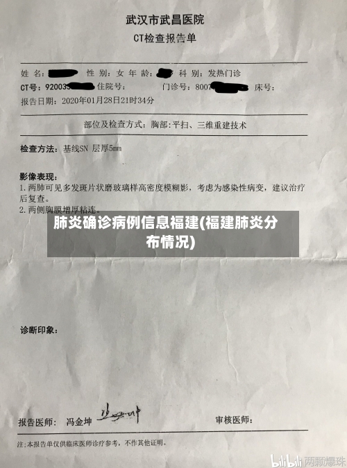 肺炎确诊病例信息福建(福建肺炎分布情况)