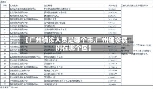 【广州确诊人员是哪个市,广州确诊病例在哪个区】