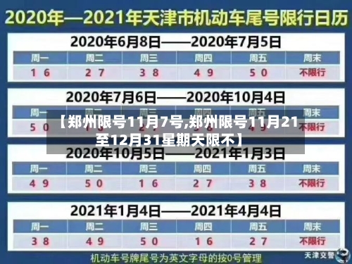 【郑州限号11月7号,郑州限号11月21至12月31星期天限不】-第3张图片