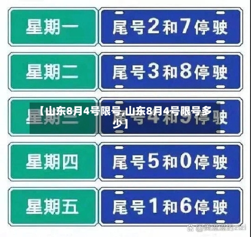 【山东8月4号限号,山东8月4号限号多少】
