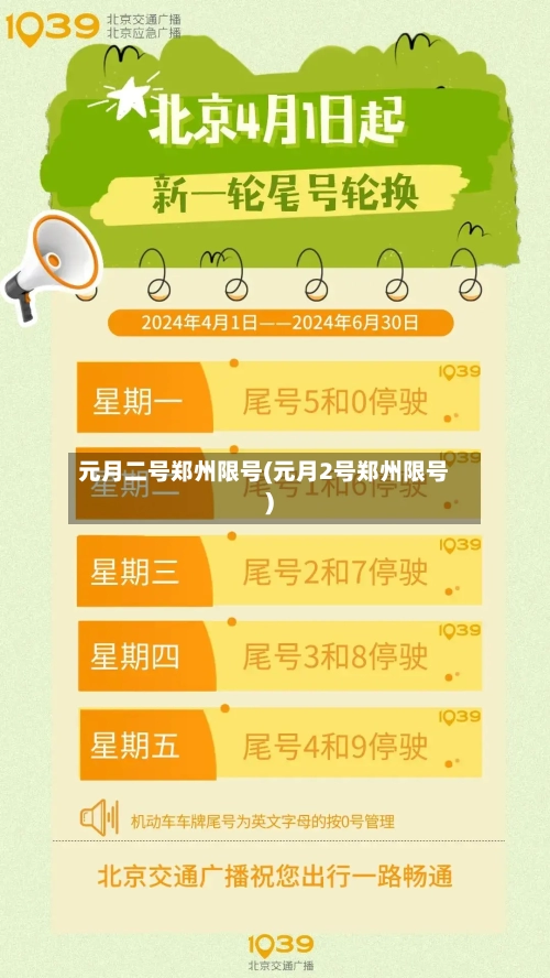 元月二号郑州限号(元月2号郑州限号)