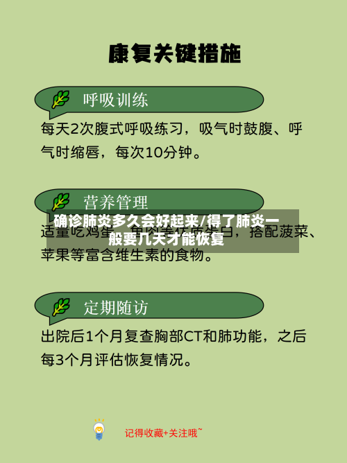 确诊肺炎多久会好起来/得了肺炎一般要几天才能恢复-第2张图片