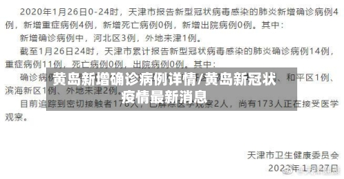 黄岛新增确诊病例详情/黄岛新冠状疫情最新消息-第2张图片