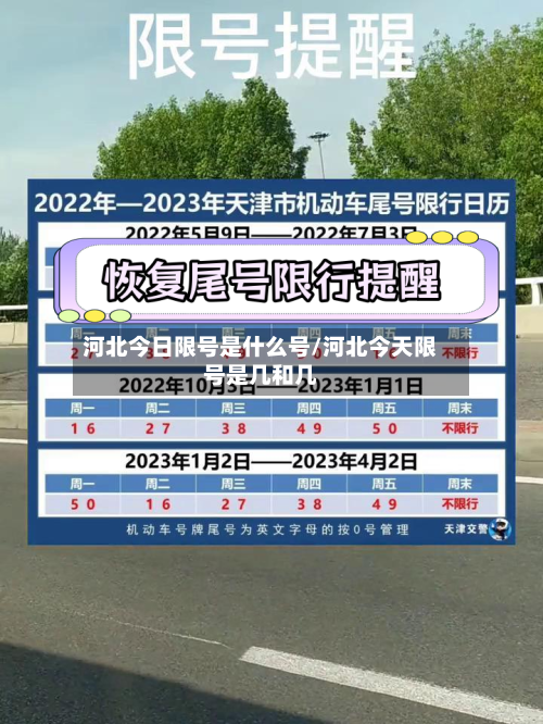 河北今日限号是什么号/河北今天限号是几和几