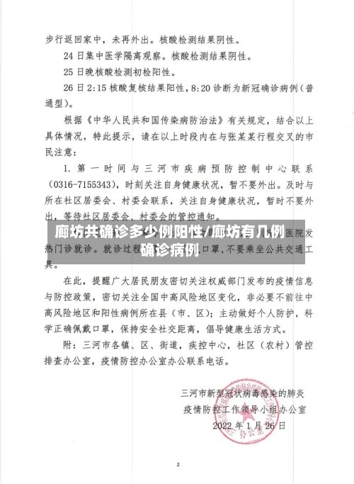 廊坊共确诊多少例阳性/廊坊有几例确诊病例