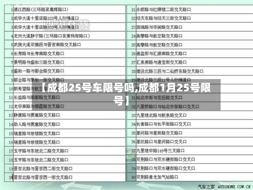 【成都25号车限号吗,成都1月25号限号】-第3张图片
