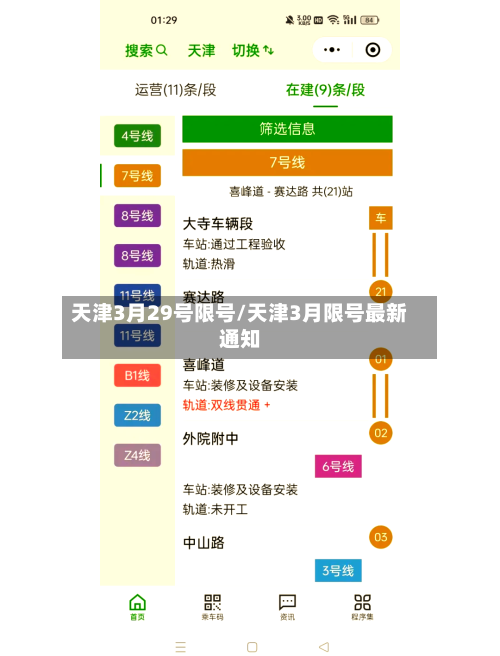 天津3月29号限号/天津3月限号最新通知