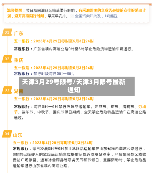 天津3月29号限号/天津3月限号最新通知-第2张图片