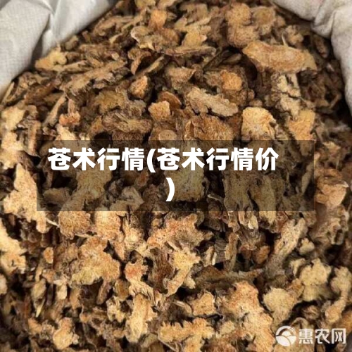 苍术行情(苍术行情价)