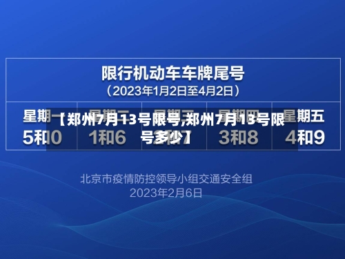 【郑州7月13号限号,郑州7月13号限号多少】-第2张图片