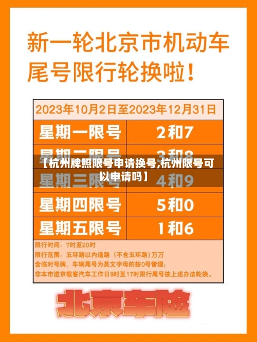 【杭州牌照限号申请换号,杭州限号可以申请吗】-第2张图片