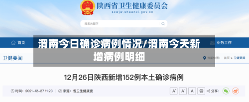 渭南今日确诊病例情况/渭南今天新增病例明细-第2张图片