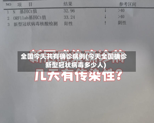 全国今天共有确诊病例(今天全国确诊新型冠状病毒多少人)