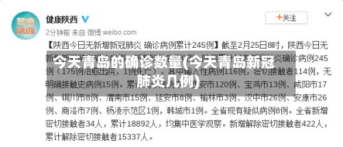 今天青岛的确诊数量(今天青岛新冠肺炎几例)