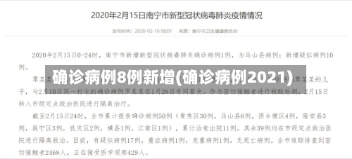 确诊病例8例新增(确诊病例2021)