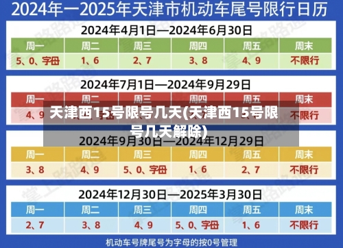 天津西15号限号几天(天津西15号限号几天解除)-第2张图片