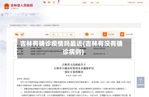 吉林有确诊疫情吗最近(吉林有没有确诊病例)-第2张图片