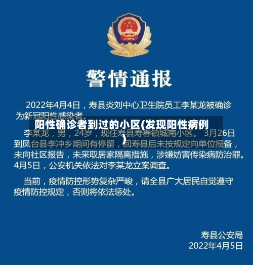 阳性确诊者到过的小区(发现阳性病例)