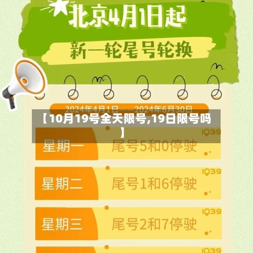 【10月19号全天限号,19日限号吗】-第2张图片