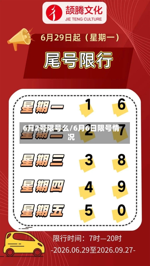 6月2号限号么/6月6日限号情况-第3张图片