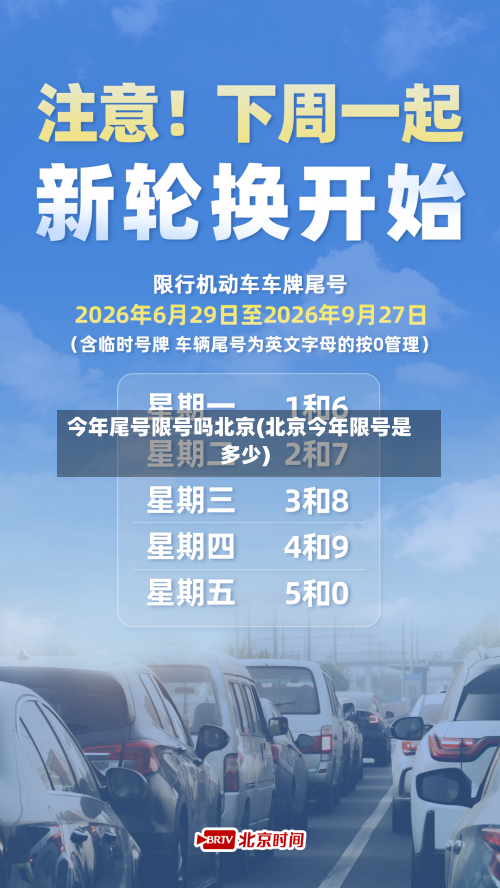 今年尾号限号吗北京(北京今年限号是多少)