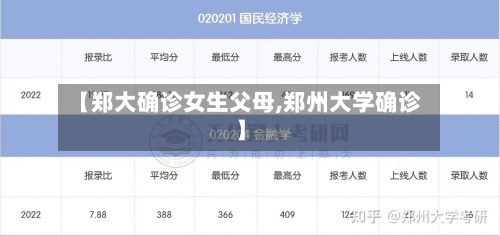【郑大确诊女生父母,郑州大学确诊】