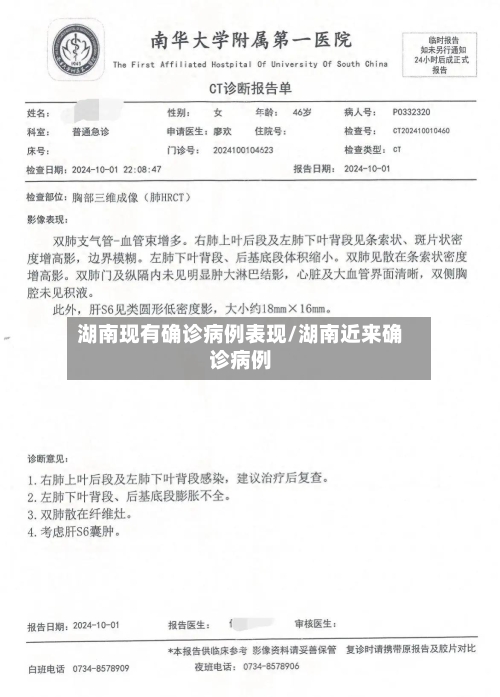 湖南现有确诊病例表现/湖南近来确诊病例-第2张图片
