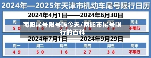 南阳尾号限号吗今天/南阳市尾号限行的百科
