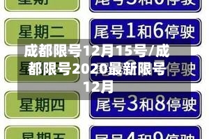 成都限号12月15号/成都限号2020最新限号12月-第2张图片