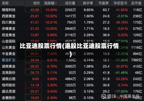 比亚迪股票行情(港股比亚迪股票行情)-第2张图片