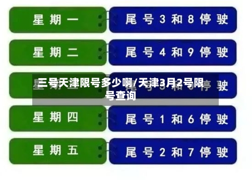 三号天津限号多少啊/天津3月2号限号查询-第3张图片