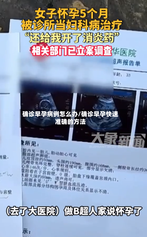 确诊早孕病例怎么办/确诊早孕快速准确的方法