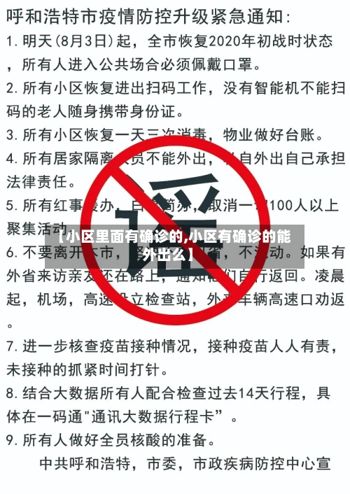 【小区里面有确诊的,小区有确诊的能外出么】