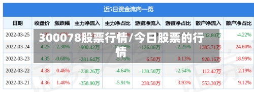 300078股票行情/今日股票的行情-第3张图片