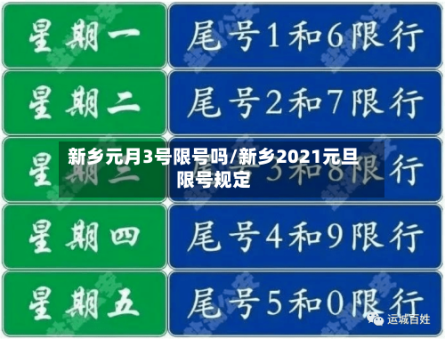 新乡元月3号限号吗/新乡2021元旦限号规定-第2张图片