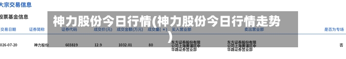 神力股份今日行情(神力股份今日行情走势)-第2张图片