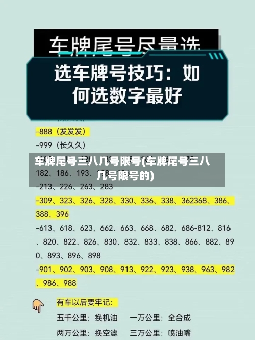 车牌尾号三八几号限号(车牌尾号三八几号限号的)-第2张图片