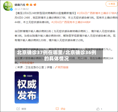 北京确诊37例在哪里/北京确诊36例的具体情况-第3张图片