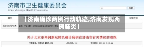 【济南确诊两例行动轨迹,济南发现两例肺炎】-第2张图片
